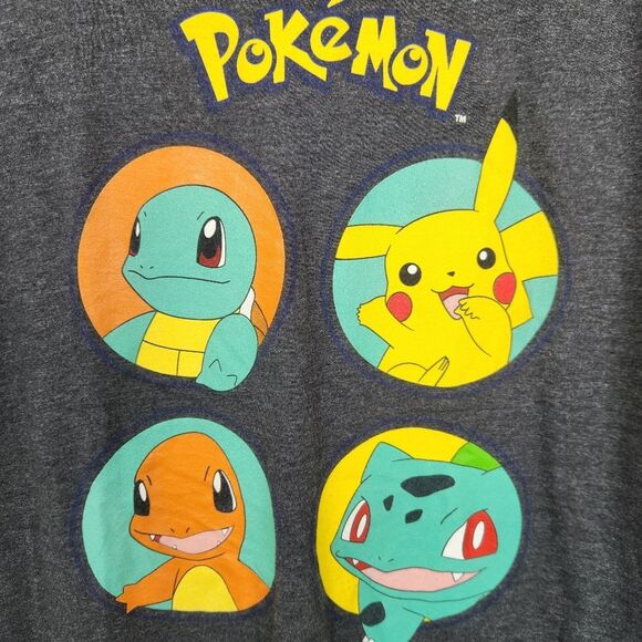 Pokemon Multi-Character Base Form Short Sleeve Tee Medium - Picture 3 of 4